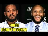 It's Official Jon Jones gets his license revoked fined $205,000 for failed Test,Bisping,Octagon