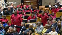 Scuffles break out in South African parliament