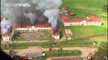 Brazil jail riot sees hundreds of inmates escape