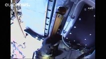 Spacewalking astronauts carry out ISS upgrade