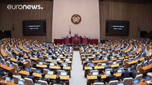 South Korea's parliament has voted to impeach president Park Geun-hye over a corruption scandal,…