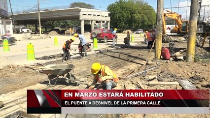 En Marzo estara habilitado el puente a desnivel de la primera calle