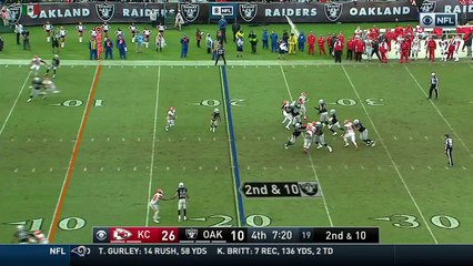 2016 - Dee Ford forces Derek Carr into key fumble, Chiefs recover