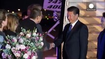 The Chinese President arrives in the UK for a four-day state visit