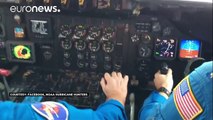 Research plane experiences severe turbulence flying through eye of Hurricane Matthew