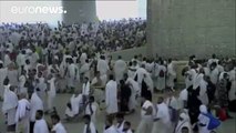 Muslim pilgrims circle Kaaba at end of hajj in Mecca