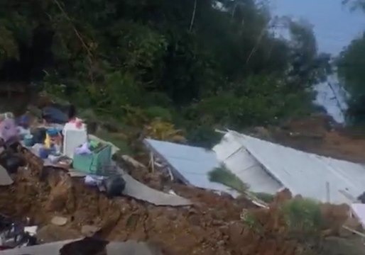 Five Homes Destroyed After Coastal Erosion Causes landslide in Cedros