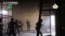 Rebels who broke siege of Aleppo come under air-attack