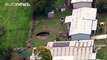 8-metre-wide sinkhole opens in opens on pensioners lawn, Queenstown