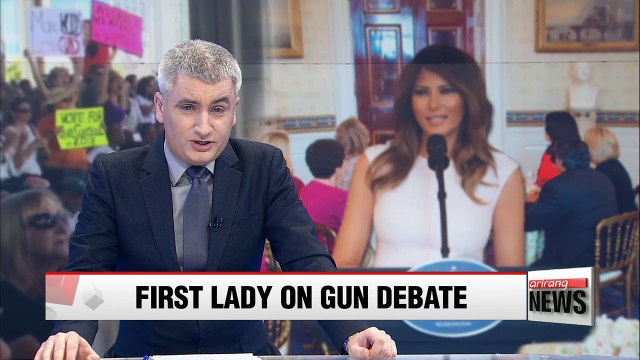 Melania Trump expresses support for student activists pushing for gun control