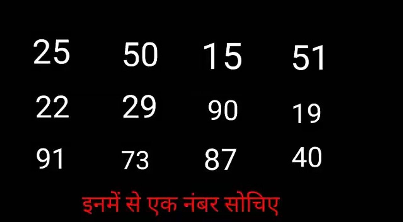 in Mein Se Ek Number Ko sochiyein Ki Aankhon mein dekhne ki koshish kijiye