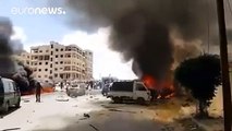 Car bomb hits Shuiab Mosque in rebel-held Idlib, Syria