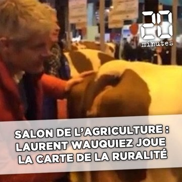 Salon de l'agriculture : Caresses, dégustations, tapes au cul des vaches ... Wauquiez joue la carte de la ruralité