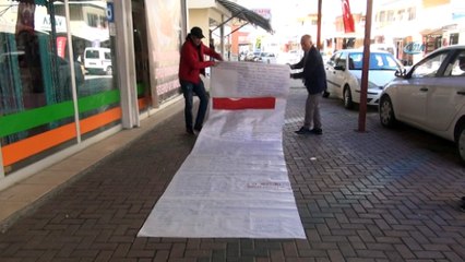 Afrin'deki Mehmetçiğe 15 metrelik moral mektubu