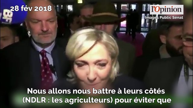 Salon de l'agriculture: Marine Le Pen défend les agriculteurs et s'en prend à Macron