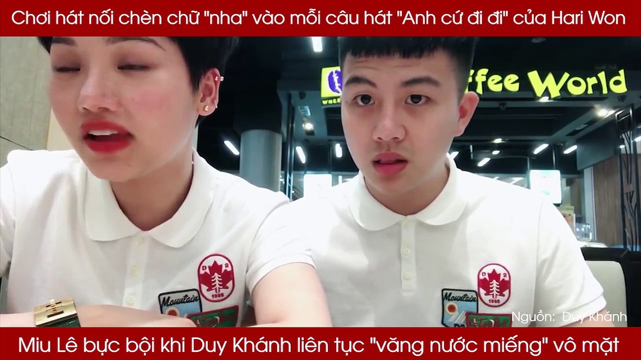 Chơi hát nối chèn chữ "nha" vào mỗi câu hát "Anh cứ đi đi" của Hari Won
