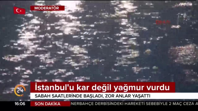 İstanbul'u kar değil, yağmur vurdu