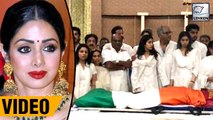 Sridevi Was Covered In RED Saree During Last Rites INSIDE VIDEO