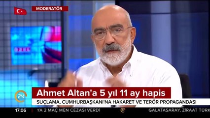 Ahmet Altan'a 5 yıl 11 ay hapis cezası