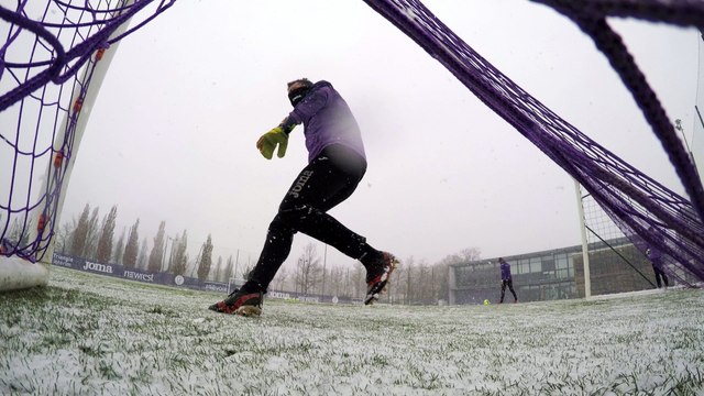 L'entraînement neigeux des Violets ce 28 février 2018