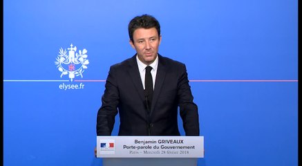 Compte rendu du Conseil des ministres du 28 février 2018