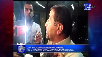 Ordenan realizar nuevo concurso para la transmisión por TV del campeonato nacional de fútbol