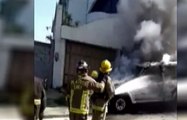 Un vehículo se incendió al norte de Guayaquil