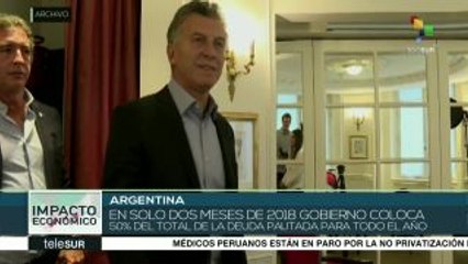 Deuda de Argentina asciende a 133 mil mdd en sólo dos años