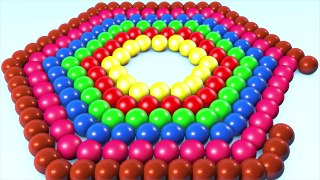 Learn Colors with Hexagon Shape and 3D Balls - Colours For Children and Kids