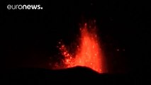 Awesome Mount Etna erupts again!
