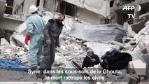 Syrie: dans les sous-sols de la Ghouta, la mort rattrape les civ