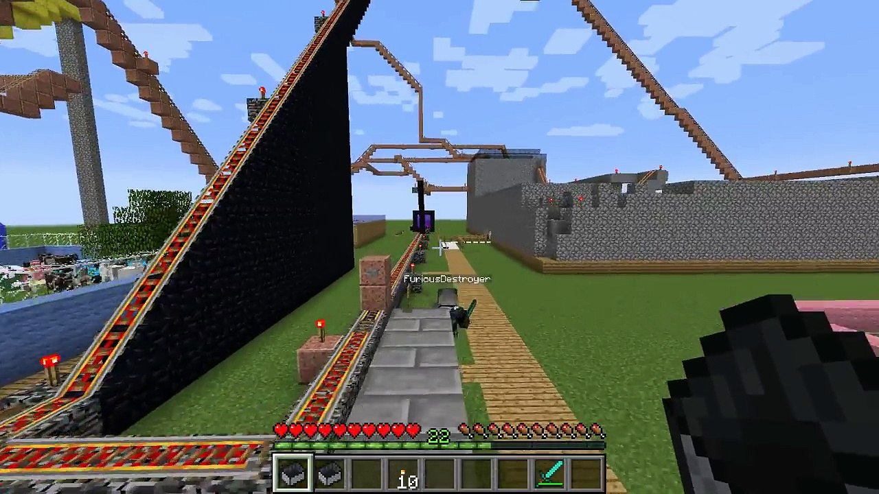 77.Minecraft- TRONE AMUSEMENT PARK (Custom Map) Part 3