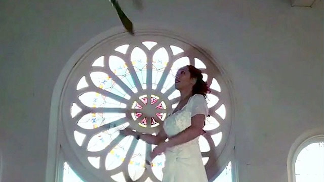 Bride Practices Her Juggling... With KNIVES!