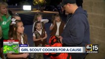 Girl Scouts use portion of cookie sales to donate fido bags to Mesa Fire Department