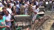 CCTV: Moment Kolkata overpass collapses onto street below, India