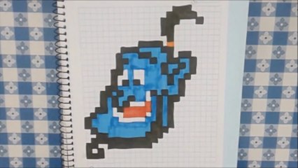 Speed Drawing - Genie's face - Pixel Art