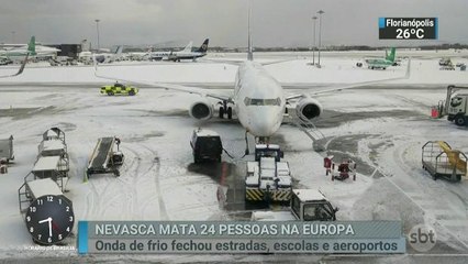 Chega a 24 o número de mortos por conta de nevasca na Europa