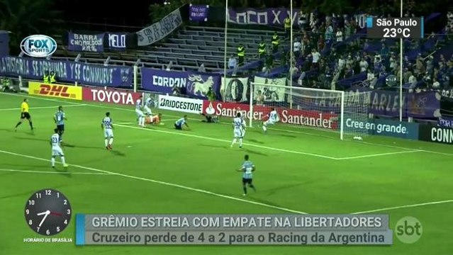 Grêmio estreia na Libertadores com empate contra o Defensor