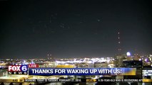 Lumières mystérieuses de nuit filmées en direct dans un JT au-dessus de Milwaukee