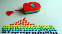 Play-Doh How To Make a Rainbow Ice Cream Popsicle DIY Creative Fun with Modeling Clay for Children