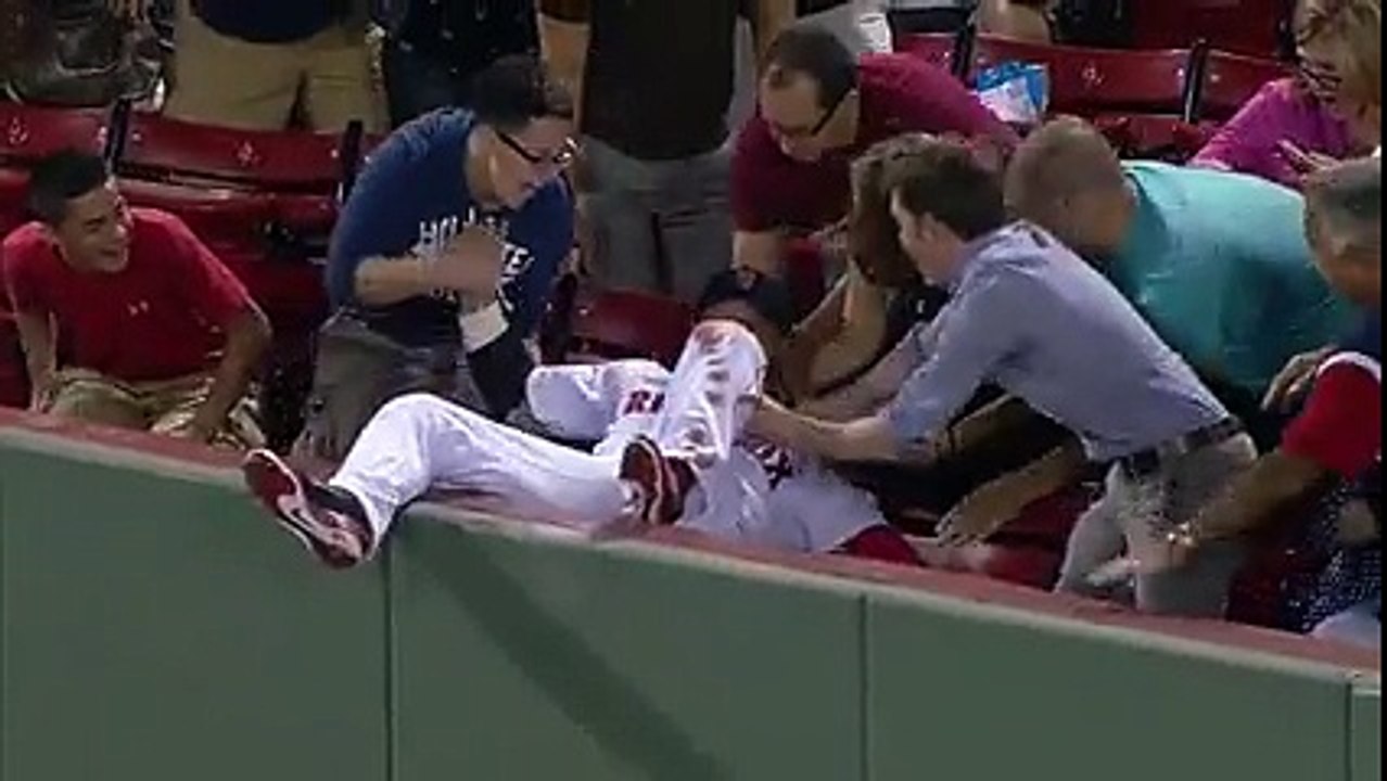 The guy in red and blue is a magnet for trouble...