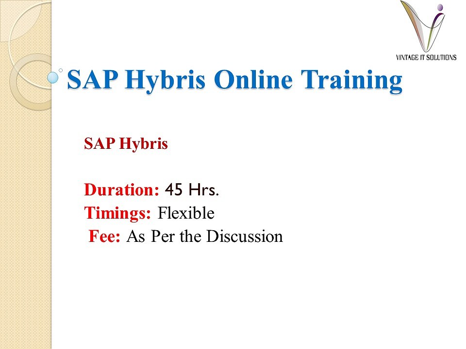 SAP HYBRIS Training Videos