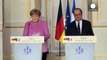 Migration crisis: Merkel and Hollande meet amid record EU asylum claims