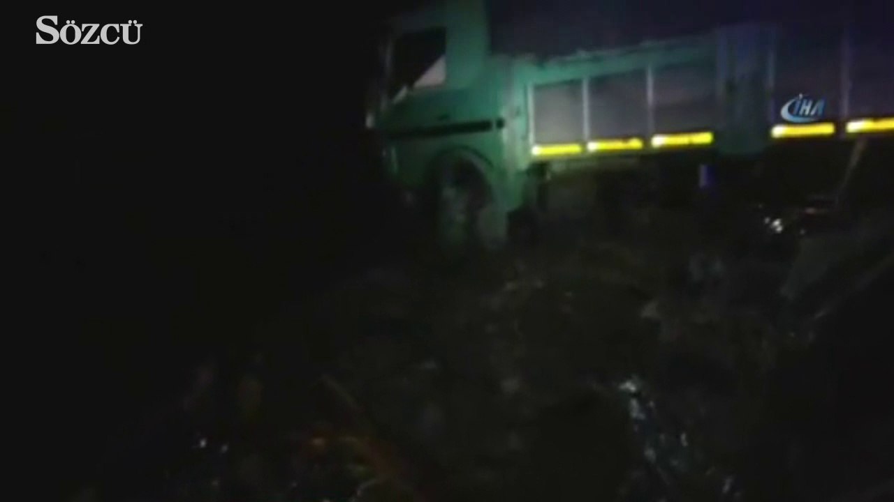 Erzurum aşkale ilçesinde trafik kazası Geriye bu kare kaldı!