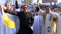 Pope Francis celebrates Mass for clergy in Michoacan, Mexico
