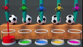 Learn Colors with Surprise Soccer Balls - Magic Liquids for Children Toddlers - YouTube