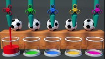 Learn Colors with Surprise Soccer Balls - Magic Liquids for Children Toddlers - YouTube