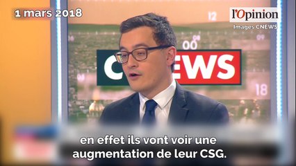 Hausse de la CSG: «Nous assumons tout à fait», assure Gérald Darmanin