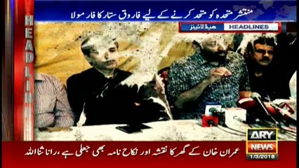 Headlines 1300 1st March 2018