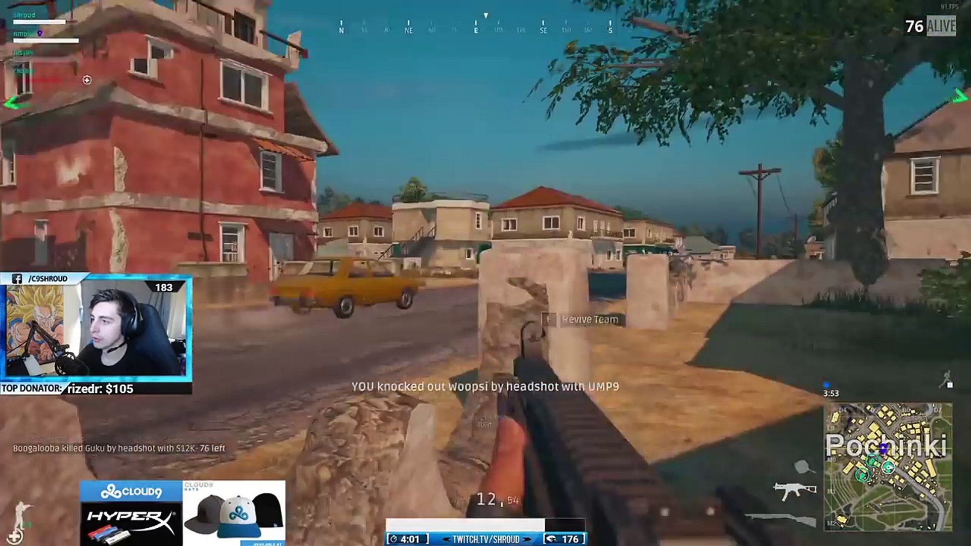 ⁣2018 PUBG gamer Shroud & Friends 49 kills chicken dinner